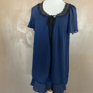 Lane Bryant Chiffon Sequin Smock Blouse Size 18/20